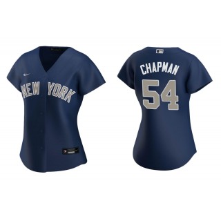 Aroldis Chapman Navy Replica Navy Women's Jersey