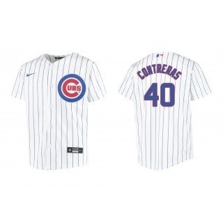 Cubs Willson Contreras White Replica Home Youth Jersey