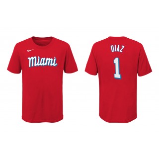 Marlins Isan Diaz Red 2021 City Connect Youth T-Shirt