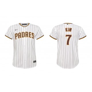 Padres Ha-Seong Kim White Replica Home Youth Jersey