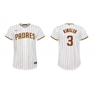 Padres Ian Kinsler White Replica Home Youth Jersey