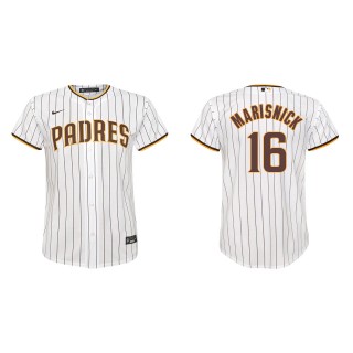 Youth San Diego Padres Jake Marisnick White Replica Home Jersey