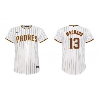 Padres Manny Machado White Replica Home Youth Jersey