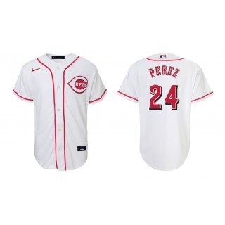 Reds Tony Perez White Replica Home Youth Jersey