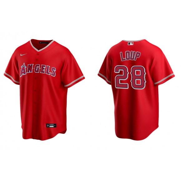 Men's Los Angeles Angels Aaron Loup Red Replica Alternate Jersey