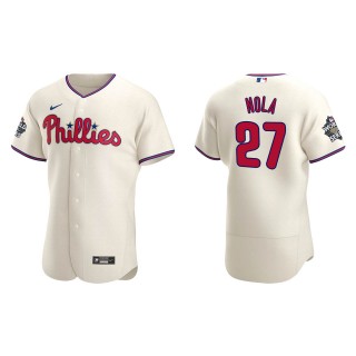 Aaron Nola Philadelphia Phillies Cream 2022 World Series Authentic Jersey