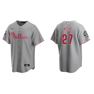 Aaron Nola Philadelphia Phillies Gray 2022 World Series Road Replica Jersey