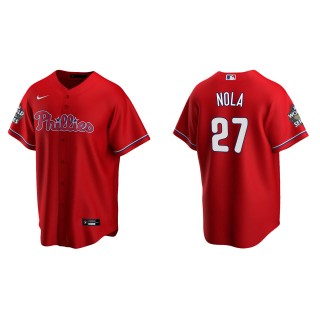 Aaron Nola Philadelphia Phillies Red 2022 World Series Alternate Replica Jersey