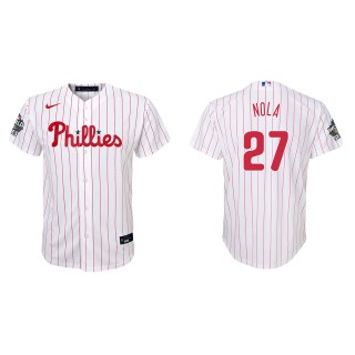 Aaron Nola Youth Philadelphia Phillies White 2022 World Series Home Replica Jersey