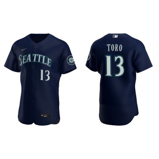 Abraham Toro Seattle Mariners Navy Alternate Authentic Jersey