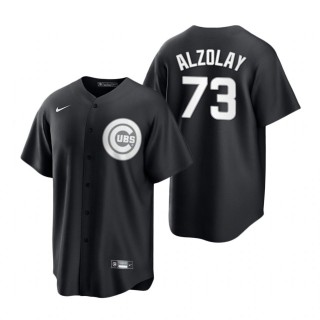 Adbert Alzolay Cubs Nike Black White 2021 All Black Fashion Replica Jersey