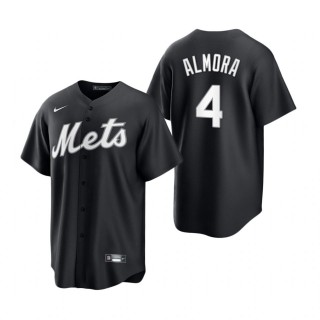 Albert Almora Jr Mets Nike Black White 2021 All Black Fashion Replica Jersey