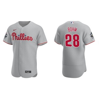 Alec Bohm Philadelphia Phillies Gray 2022 World Series Road Authentic Jersey