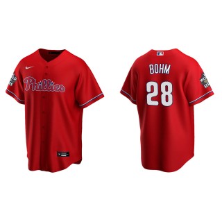 Alec Bohm Philadelphia Phillies Red 2022 World Series Alternate Replica Jersey