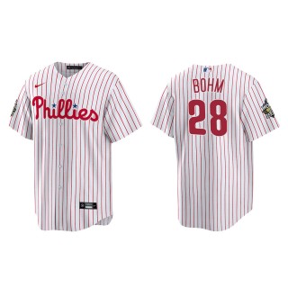 Alec Bohm Philadelphia Phillies White 2022 World Series Home Replica Jersey