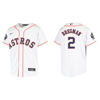 Alex Bregman Youth Houston Astros White 2022 World Series Home Replica Jersey