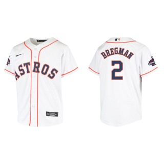 Alex Bregman Youth Houston Astros White 2022 World Series Champions Home Replica Jersey