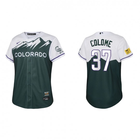 Alex Colome Youth Colorado Rockies Green 2022 City Connect Replica Jersey