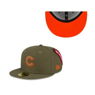 Alpha Industries X Chicago Cubs Green 59FIFTY Fitted Hat