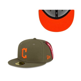 Alpha Industries X Cleveland Guardians Green 59FIFTY Fitted Hat