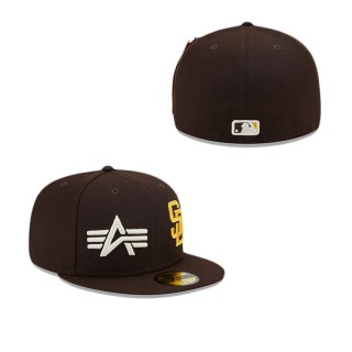 Alpha Industries X San Diego Padres Dual Logo 59FIFTY Fitted Hat