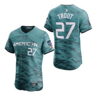 American League Mike Trout Teal 2023 MLB All-Star Game Vapor Premier Elite Jersey