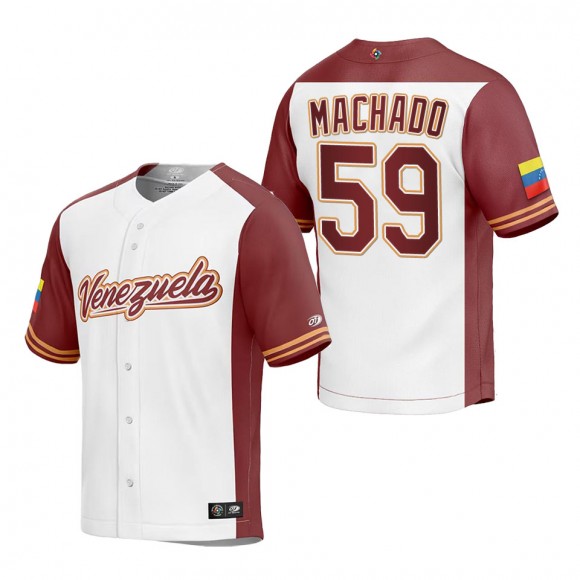 Andres Machado Men's Venezuela Baseball White 2023 World Baseball Classic Replica Jersey