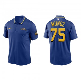 Andres Munoz Seattle Mariners Royal 2023 City Connect Knit Performance Polo