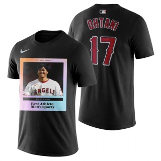 Los Angeles Angels Shohei Ohtani Black 2022 Best Athlete T-Shirt