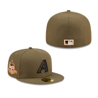 Arizona Diamondbacks 10th Anniversary Hunter Flame Undervisor 59FIFTY Fitted Hat Olive