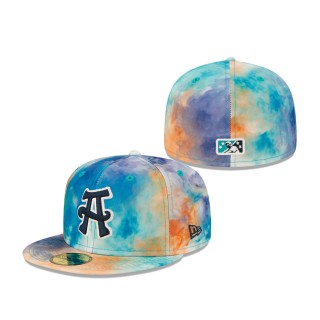 Asheville Tourists White Hippie Theme Night 59FIFTY Fitted Hat