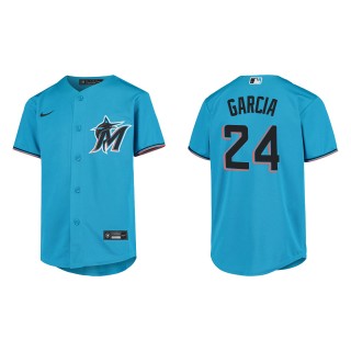 Avisail Garcia Youth Miami Marlins Blue Replica Jersey