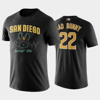 San Diego Padres Bad Bunny 2022 Second Show Black T-Shirt