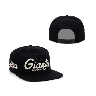 NLB Baltimore Elite Giants Rings & Crwns Black Snapback Hat