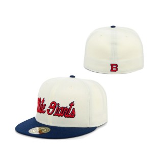 NLB Baltimore Elite Giants Rings & Crwns Cream Navy Team Fitted Hat