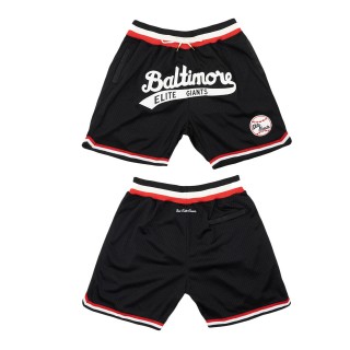 Baltimore Elite Giants Replica Mesh Shorts Black