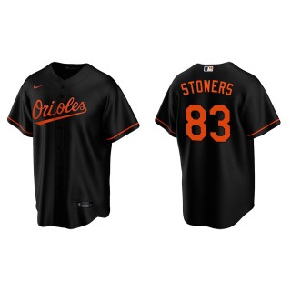 Men's Baltimore Orioles Kyle Stowers Black Replica Alternate Jersey