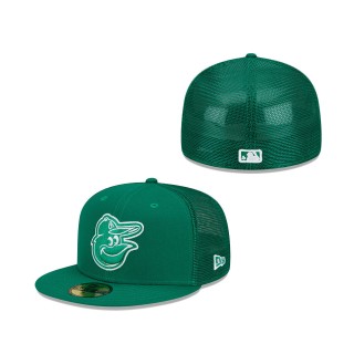 Baltimore Orioles 2022 St. Patrick's Day On-Field 59FIFTY Fitted Hat Green