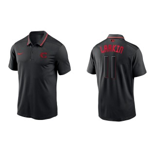 Barry Larkin Cincinnati Reds Black 2023 City Connect Knit Polo