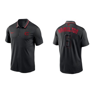 Billy Hamilton Cincinnati Reds Black 2023 City Connect Knit Polo