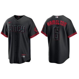 Billy Hamilton Cincinnati Reds Black 2023 City Connect Replica Jersey