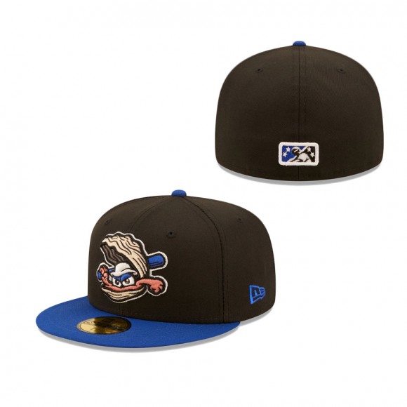 Biloxi Shuckers Black Authentic Collection 59FIFTY Fitted Hat