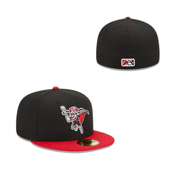 Birmingham Barons Black Red Marvel x Minor League 59FIFTY Fitted Hat