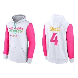 Blake Snell San Diego Padres White 2022 City Connect Authentic Collection Therma Performance Pullover Hoodie