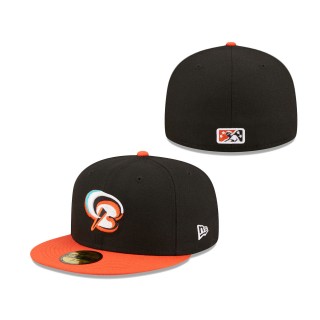 Men's Bowie Baysox Black Authentic Collection 59FIFTY Fitted Hat