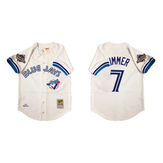 Bradley Zimmer Toronto Blue Jays White Mitchell & Ness 1992 Authentic Jersey