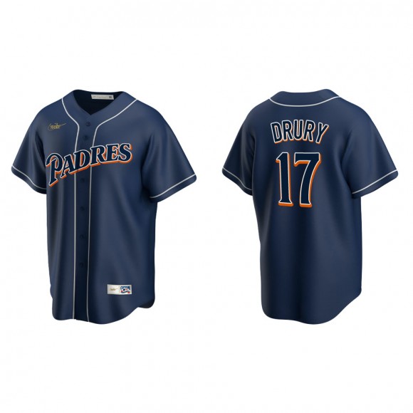 Men's San Diego Padres Brandon Drury Navy Cooperstown Collection Jersey