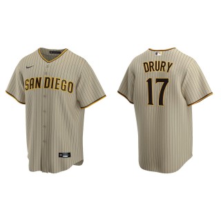 Men's San Diego Padres Brandon Drury Sand Brown Replica Alternate Jersey