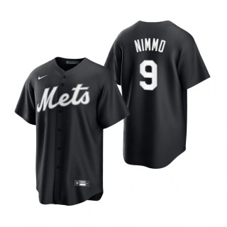 Brandon Nimmo Mets Nike Black White 2021 All Black Fashion Replica Jersey