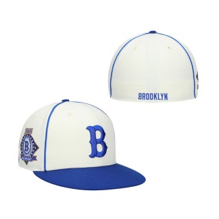 NLB Brooklyn Royal Giants Rings & Crwns Cream Royal Team Fitted Hat